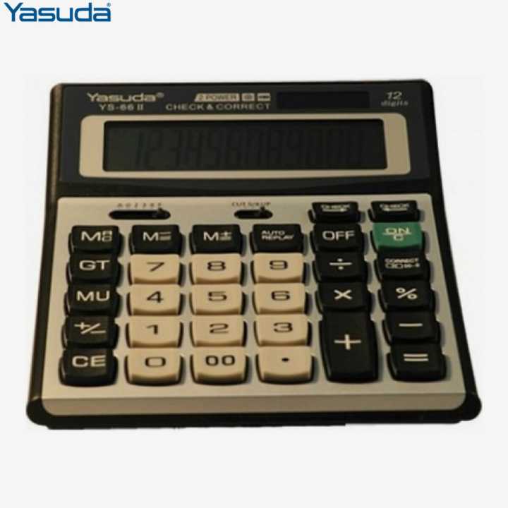 Yasuda 12 Digits Calculator YS66IIG Big Digital
