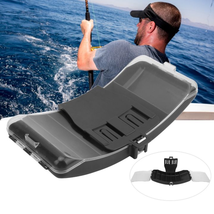 Portable With Belt Waist Fishing Box Black Plastic Fishing Bait Tackle Box Lightweight Fishing Tackle Box Baits Storage