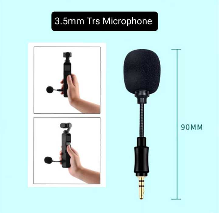 Trs Microphone For Go Pro Hero and Dji Osmo 90mm TRS