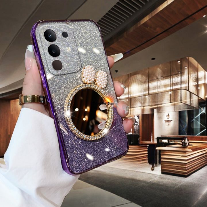 Back%20Cover%205G%20Slim%20Girl%20Glitter%20Plating%20Clear%20Shiny%20Glitter%20Mirror%20Bow%20Band%20Vivo%20for%20T4X%20Phone%20Case%20Deluxe%20Gradient%20Edition%20VivoT4X%20-%20Image%203