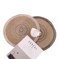 Anti-scald Fabric Plate Round Embroidery Craft Heat Insulation Kitchen Supplies Coffee Cup Mats Table Placemat Coaster. 