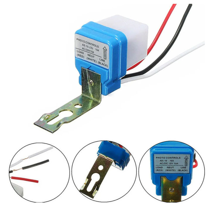 Automatic Day Night Sensor 220V 10A Photocell LDR Sensor | Photo Control Sensor for Automatic Street  Light