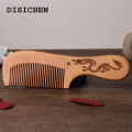 DISICHEN Hot Selling 1pcs Anti-Static Handcrafted Fine Tooth Comb Natural Peach Wood Comb Massage Head Classic Comb Hair Styling Women Hair Care Tool. 