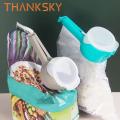 4 pcs Durable Plastic Food Bag Clips Pour Spout Leakproof Design Snack Bag Sealer Reusable Airtight Seal Sealing Pour Food Clip Kitchen Use. 