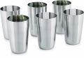 100% Stainless Steel Neelam Water Drinking Glass Plain Serving glass 300ML, Set Of 6  Thumps Up. 