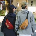 Casual Simple Japanese Harajuku Crossbody Bags Solid Color Zipper Shoulder Bags Versatile Nylon Waist Bag Female. 
