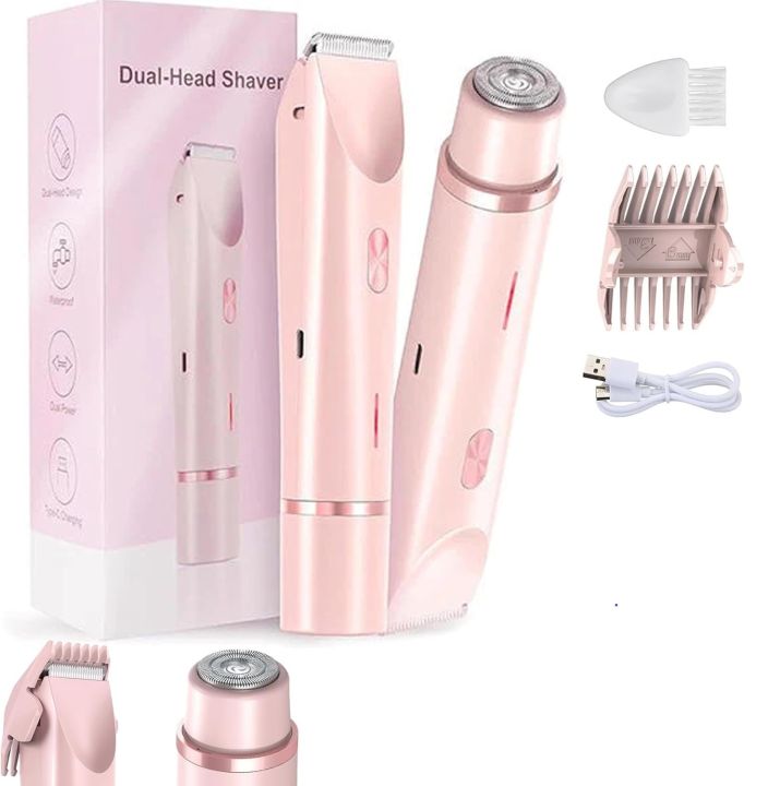 Dual%20Head%20Electric%20Rechargeable%20Hair%20Trimmer%20For%20Women,%20Multipurpose%20Bikini%20Razor%20and%20Face%20Shaver%20for%20Arms,%20Thighs,%20Body%20With%20USB%20Charging%20-%20Image%202