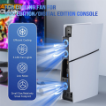 RGB Light Cooling Fan for Slim Console with 3 Fans USB 3.0 Port Quiet Cooling System Slim Spare Parts Accessories. 