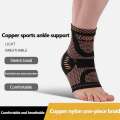 GOBYGO 1PCS Brace Sports Ankle Support Elastic Bandage Copper Compression Sleeves Unisex Gym Fiess Foot Protective Gear. 