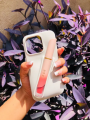 1 Piece Rhode Lipstick Phone Case Premium Silky Silicone Lip and Phone Case with Puffy Back and Tactile Buttons Lip Glaze Holder Creative Phone Case with Our PCU Lipgloss. 