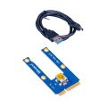 USB 3.0 Mini PCI-E to PCIe PCI Express 1X to 16X Extender Riser Card Adapter Extension Cable for Bitcoin Miner Mining. 