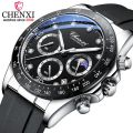 CHENXI brand fashion business, three eye, six needle, chronometer, quartz men's watch. 