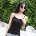Women Padded Bra Spaghetti Strap Tops Camisole Push Up Bra Vest Tank Cami Sleeveless V Neck. 