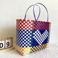 New Sam's Same Large Capacity Tote Bag Vegetable Basket Handheld Niche Style Heart Style Handwoven Bag. 