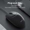 Acer OMW316 Wired Optical Mouse - 1200 DPI Sensor -  3-Button Ergonomic Design  - with 1.5m USB Cable for PC & Laptop - Black. 