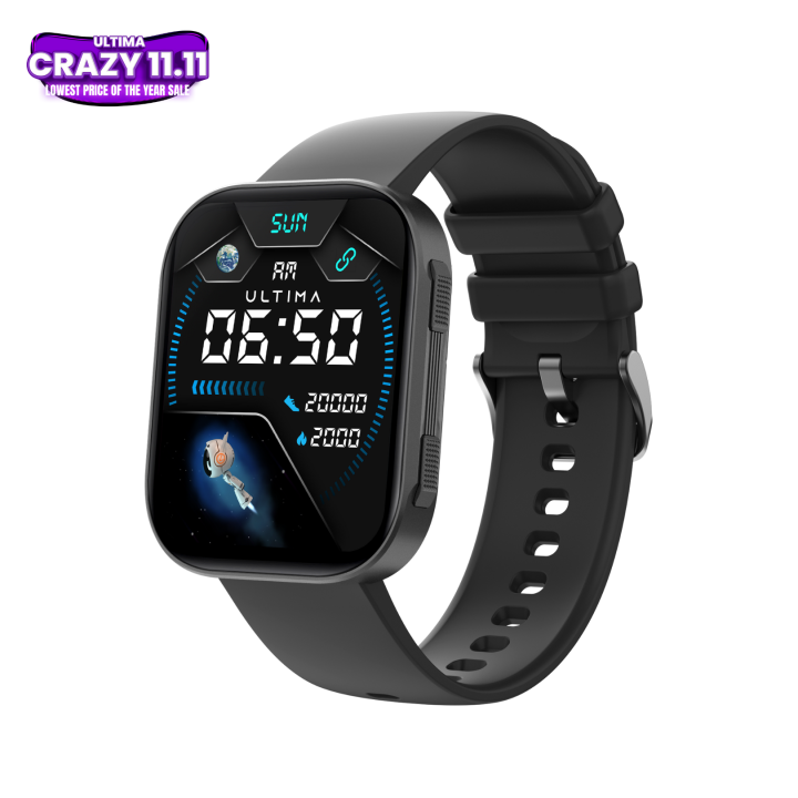 Ultima Nova Pro with 2.04" Amoled Display, Bluetooth Calling Smartwatch, IP68 Waterproof, Always On Display with Zinc Alloy Meta Frame Smart Watch