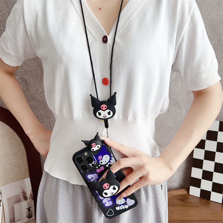 Phone%20Case%20Infinix%20Hot%2020%204G%2020%205G%2020%20Play%2020i%2020S%2030%204G%2030%20Play%20NFC%2030i%2030i%20NFC%20Casing%20With%20Lanyard%20Strap%20Cartoon%20Kuromi%20Silicone%20Shockproof%20Phone%20Cover%20-%20Image%208