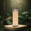 Bamboo Stainless Steel Bottle | Vaccum Insulated. 