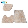 Cosme Non-slip Bath Rugs Luxurious 3-piece Bathroom Rug Set with Non-slip Backing Soft Microfiber Bath Mat U-shaped Contour Mat for Homes. 