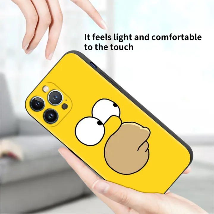 2025SMGSLIB%20Case%20For%20Apple%20iPhone%2011%2013%2014%2012%20Pro%207%20Plus%20XR%20X%20XS%20Max%206%206S%2013Pro%20Max%20Black%20Silicone%20Phone%20Funda%20Funny%20Homer%20Simpson%20-%20Image%206