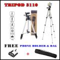 Weifeng Wf 3110 Telescoping Camera Tripod, Phone Holder. 