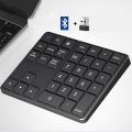 Financial 2.4G and Bluetooth Wireless Keyboard Rechargeable 35 Keys Mini Digital Keypad Portable Slim Design Wireless Numeric Keypad Laptop Notebook. 