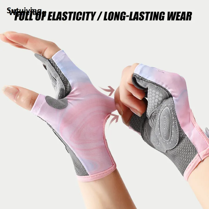 Wenefang%20Sutuiying%201Pair%20Gym%20Fitness%20Breathable%20Anti-Slip%20Women%20Men%20Half%20Finger%20Bargain%20Original%20price%20Summer%20Fishing%20Cycling%20Fingerless%20Gloves%20Female%20Bicycle%20Bike%20-%20Image%204