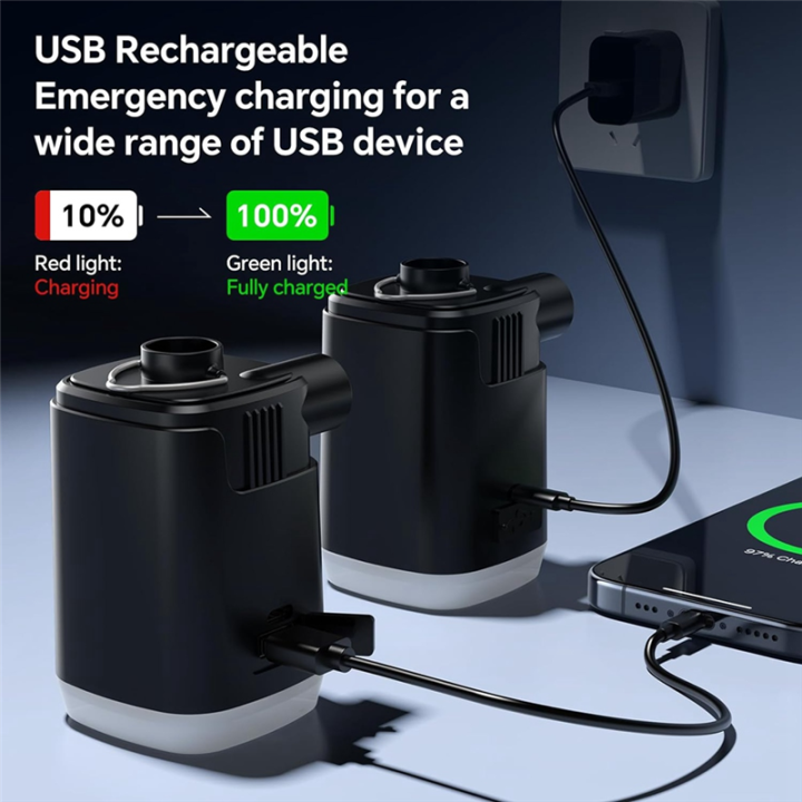 JAERBEE%20Portable%20Mini%20Air%20Pump%20for%20Inflatables:Build%20in%204000MAh%20Battery%20Rechargeable,%202%20Inflation%20Mode%20Stronger/Normal%20-%20Image%202