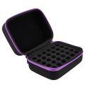 Nail polish holder carrying box essential oil perfume 10 bottles 6 colors essential oil box 30ml travel carrying pouch purple. 