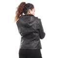 Front Zipped Faux Leather Inner Fleece Jacket For Women. 