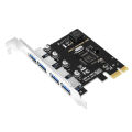 JAERBEE 4 Port USB 3.0 PCI-E Expansion Card PCI Express PCIe USB 3.0 HUB Adapter 4-Port USB3.0 Controller USB3.0 PCIe. 