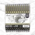 Micro Line Pen 12 Different Size Nibs Set Of 12. 