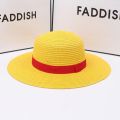 Anime Luffy Straw Hat One Piece Cosplay Sun Protection Hat Parent-child Summer Sun Straw Beach Hat For Men Women. 