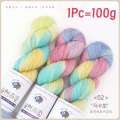 100g/roll Merino Handmade Dyed Wool Soft Sweater Scarf Hat Woven Rainbow Baby Yarn 270M. 