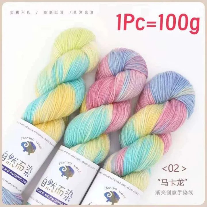 100g/roll%20Merino%20Handmade%20Dyed%20Wool%20Soft%20Sweater%20Scarf%20Hat%20Woven%20Rainbow%20Baby%20Yarn%20270M%20-%20Image%207