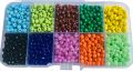 Glass Seed Beads 10 Colors Box Set For Jewelry Making 3MM. Pote For DIY Arts & Crafts. 