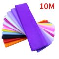 10m Organza Wedding Decoration Sheer Fabric Chair Sashes Wedding Backdrop Tulle Roll Staircase Chair Back Gauze. 