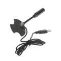 Mini Usb Microphone Stand Mic With Holder For Pc Laptop- Black. 