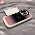 Simple Fashion Gradient Pink Creative English Letters Couples Case Compatible for IPhone 13 11 16 15 14 12 Pro Max XR 16 15 14 8 7 Plus 7Plus X XS Max Luxury Puffs Soft Cover. 