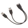 USB 2.0 female to usb 2 male cable usb double splitter power extension cable. 