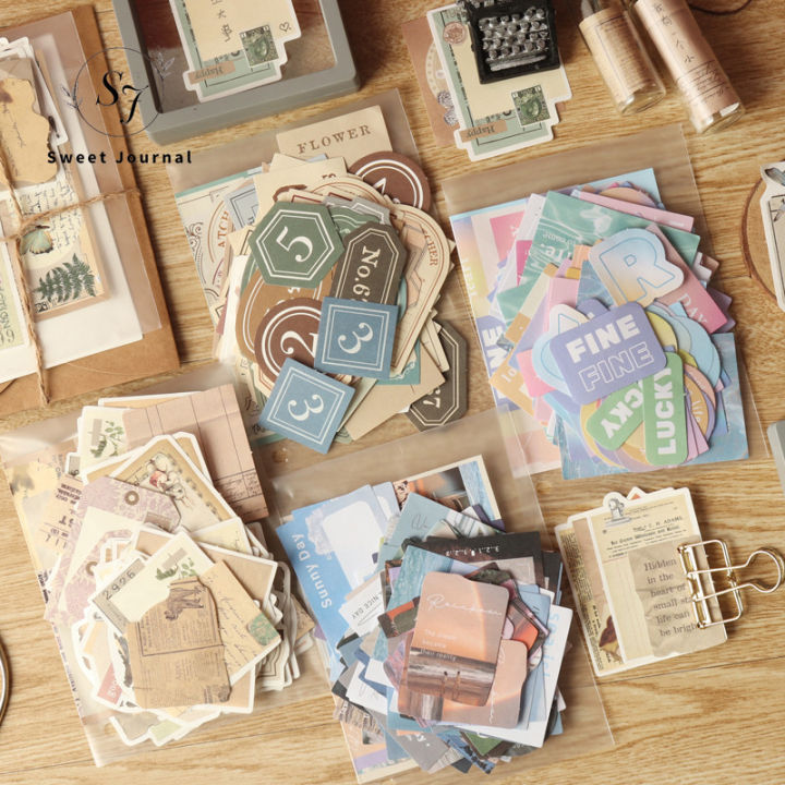 Sweet Journal 100PCS Daily Life Series Basic Lable Material Paper DIY Album Journaling Planner Diary Crafts Scrapbooking