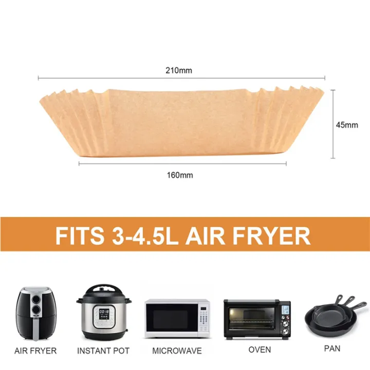 NXFDSIOZ%20200PCS%20Air%20Fryer%20Baking%20Paper%20Square%20Parchment%20Paper%20Food-Grade%20for%204.5-6L%20Air%20Fryer%20-%20Image%202