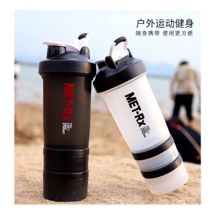 Met-Rx Shaker Protein Shaker Bottle 500Ml With Extra Compartment