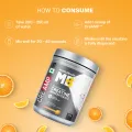 MuscleBlaze Creatine Monohydrate 320g Orange Flavor with CREAMP Micronized Powder for Muscle Building. 
