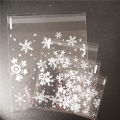 Gift Decoration Bag Bagging Wedding Candy Material Self Adhesive Biscuit Pack 100pcs/batch 4 sizes snowflake transparent plastic. 