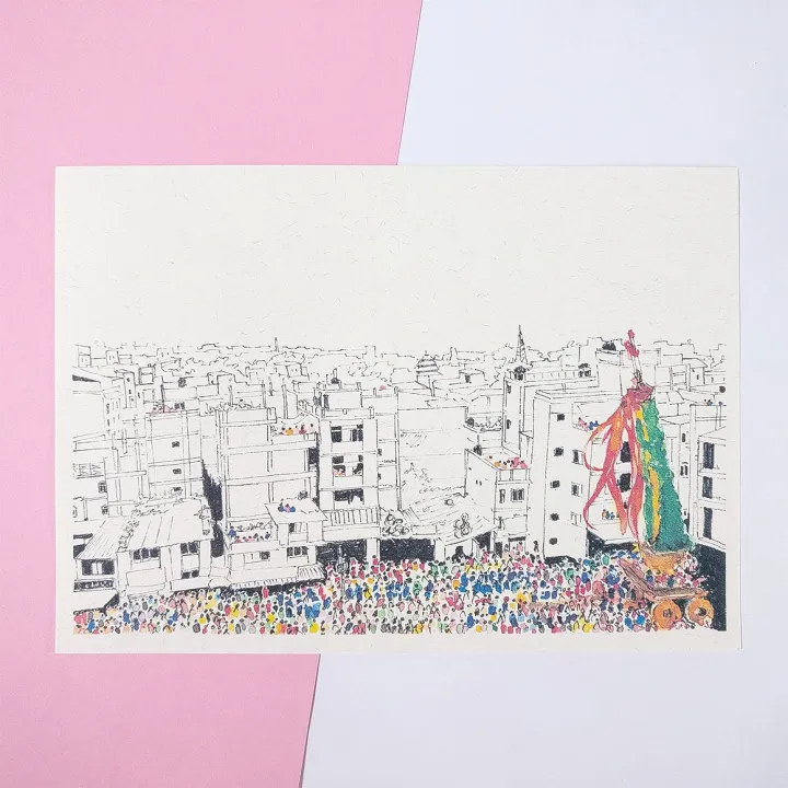 Nibhaa%20'Machindranath%20Jatra'%20Art%20Print%20Size%20A5%20-%20Image%205