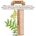 KeshBindu Neem Wooden Comb For Men & Women Suited For All Hair Types (Dual Tooth Comb). 