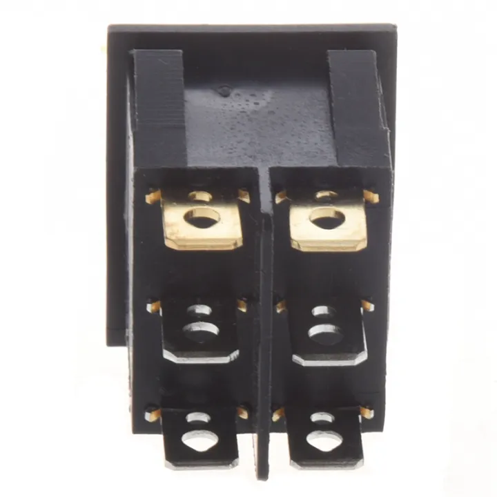 ARELENE%205X%20Red%20Light%20Illuminated%206%20Pin%20Dual%20SPST%20ON/OFF%20Boat%20Rocker%20Switch%20AC%2015A/250V%2020A/125V%20-%20Image%202