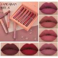 6 pcs Liquid Lipstick Set Velvet Matte Lip Gloss Waterproof Lasting For Women. 