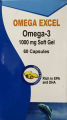 Omega Excel Omega-3, 1000 mg Soft Gel, 60 Capsules. 